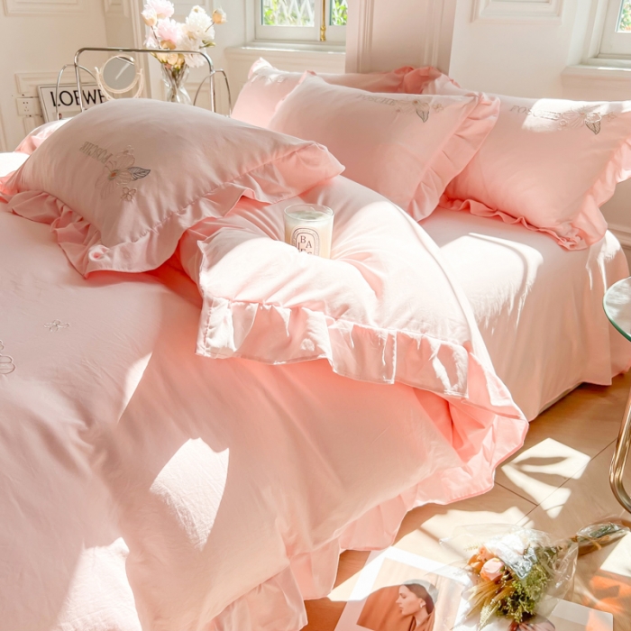 91家纺网 家纺一手货源 找家纺 （总）ab家纺 2023新款满绣水洗棉四件套