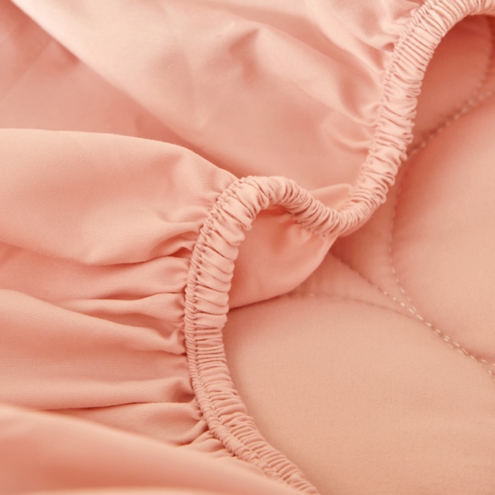 91家纺网 家纺一手货源 找家纺 给笠 2023新款玉米纤维床笠 方圆-淡粉