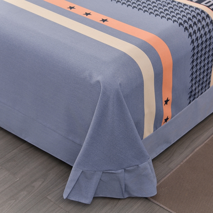 91家纺网 家纺一手货源 找家纺 润淳 2025全棉磨毛套件单品系列 加厚磨毛单床单时尚之约灰