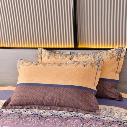 91家纺网 家纺一手货源 找家纺 润淳 2025加厚磨毛单品系列全棉磨毛单枕套华丽青春