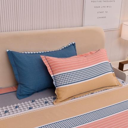 91家纺网 家纺一手货源 找家纺 润淳 2025加厚磨毛单品系列全棉磨毛单枕套摩登都市粉