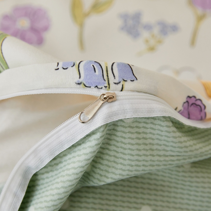 91家纺网 家纺一手货源 找家纺 世爵 2023新款加厚磨毛印花四件套 朵朵花开