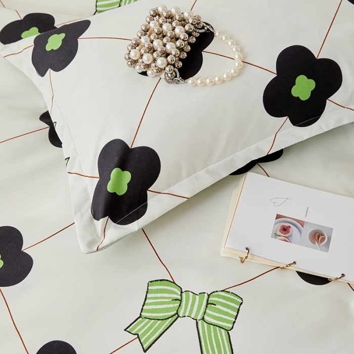 91家纺网 家纺一手货源 找家纺 世爵 2023新款加厚磨毛印花四件套 清微恋曲