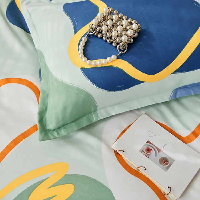 91家纺网 家纺一手货源 找家纺 世爵 2023新款加厚磨毛印花四件套 微梦时光