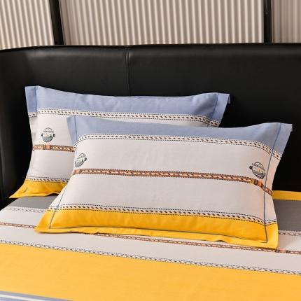 91家纺网 家纺一手货源 找家纺 润淳 2025加厚磨毛单品系列全棉磨毛单枕套哥伦布黄