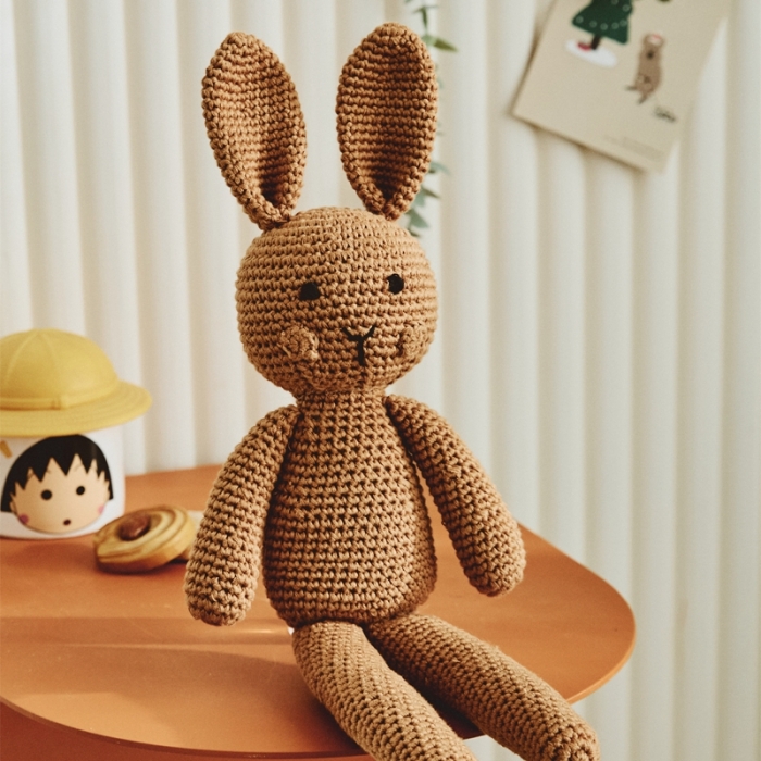 91家纺网 家纺一手货源 找家纺 暖绵绵 2025新款派克兔玩偶 卡其