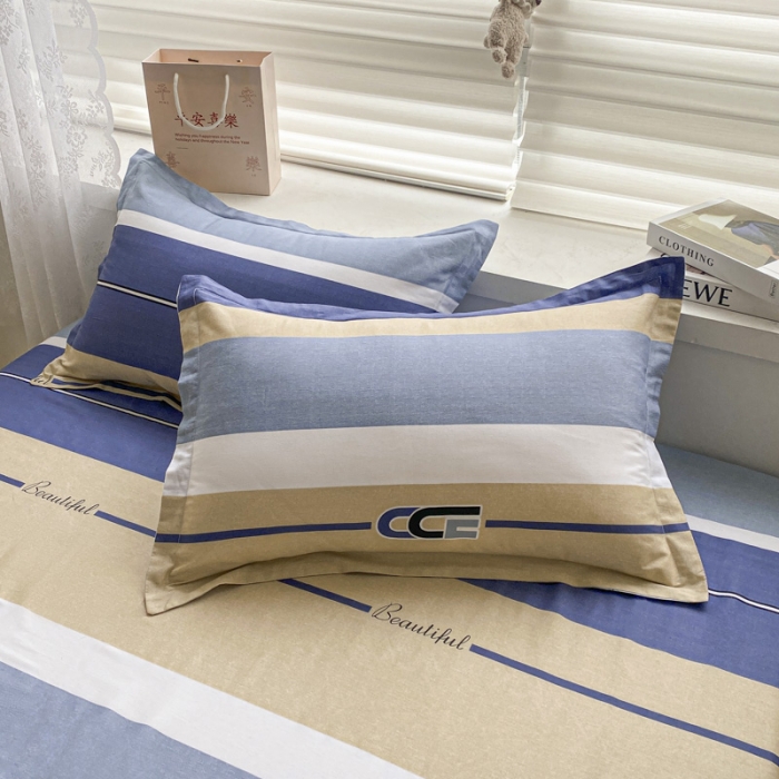 91家纺网 家纺一手货源 找家纺 菲梵 2025年新款喷气小清新全棉印花单品枕套 舒雅风情