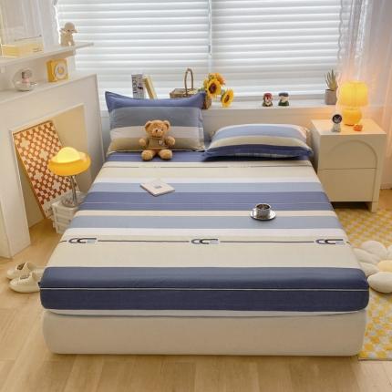 91家纺网 家纺一手货源 找家纺 总菲梵 2025年新款喷气小清新全棉印花单品床笠及三件套