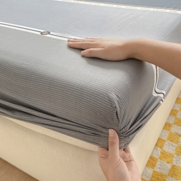 91家纺网 家纺一手货源 找家纺 菲梵  2025年新款喷气小清新全棉印花单品床笠及三件套 卡米洛