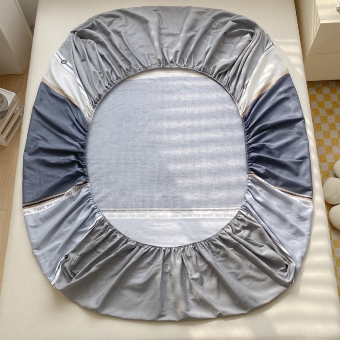 91家纺网 家纺一手货源 找家纺 菲梵  2025年新款喷气小清新全棉印花单品床笠及三件套 卡米洛