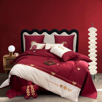 91家纺网 家纺一手货源 找家纺 （总）甜咪咪 2022新款100支长绒棉四件套系列