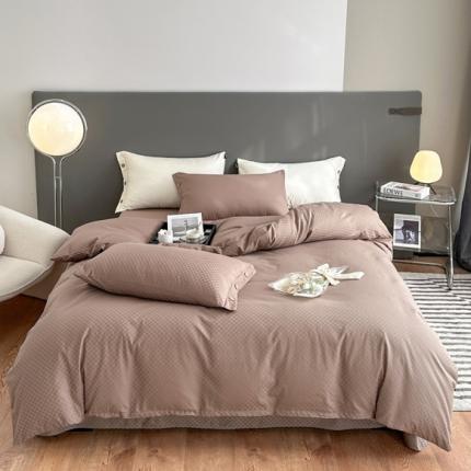 91家纺网 家纺一手货源 找家纺 (总) 三朵=全棉提花贡缎锻格四件套