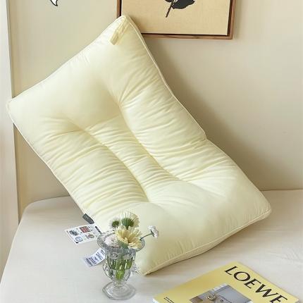 91家纺网 家纺一手货源 找家纺 （总）伟邦 2023新款马卡龙色织水洗护颈枕48*74cm