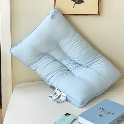 91家纺网 家纺一手货源 找家纺 （总）伟邦 2023新款马卡龙色织水洗护颈枕48*74cm