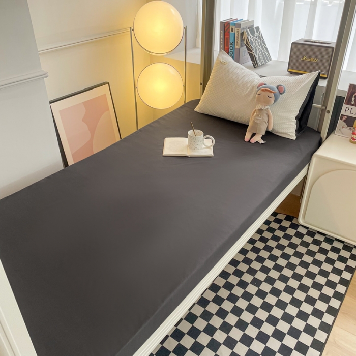 91家纺网 家纺一手货源 找家纺 海岛哥哥 2024新款华夫格系列上下铺小床三件套四件套 华夫格-白色