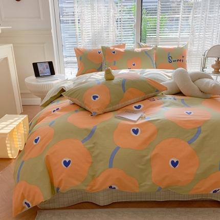 91家纺网 家纺一手货源 找家纺 澳萝拉 2023新款全棉印花四件套会员减5元 暖时光