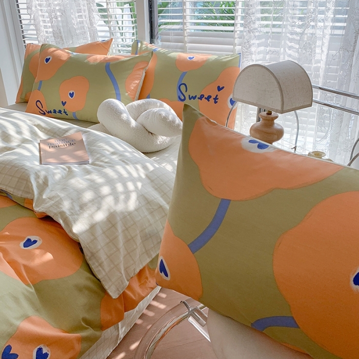 91家纺网 家纺一手货源 找家纺 澳萝拉 2023新款全棉印花四件套会员减5元 暖时光