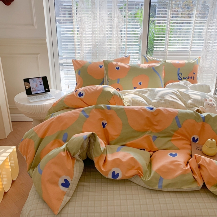 91家纺网 家纺一手货源 找家纺 澳萝拉 2023新款全棉印花四件套会员减5元 暖时光