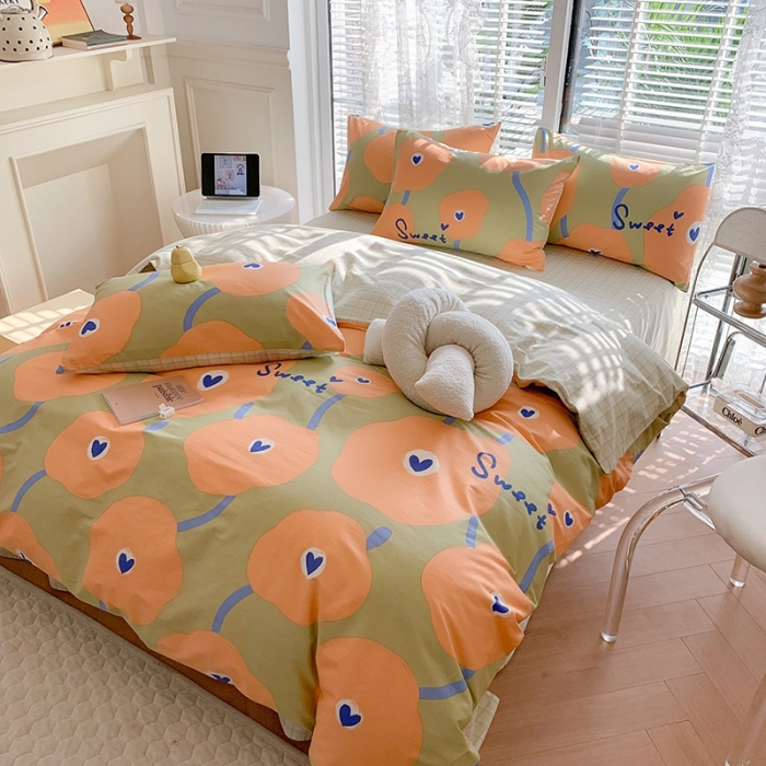 91家纺网 家纺一手货源 找家纺 澳萝拉 2023新款全棉印花四件套会员减5元 暖时光