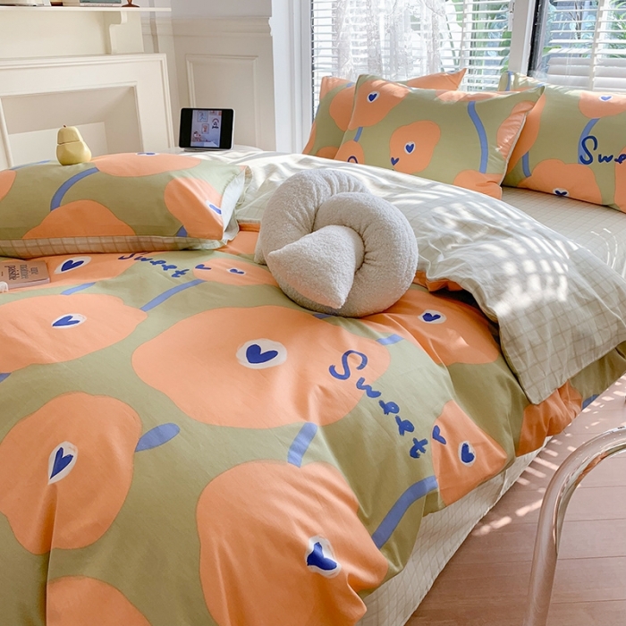 91家纺网 家纺一手货源 找家纺 澳萝拉 2023新款全棉印花四件套会员减5元 暖时光