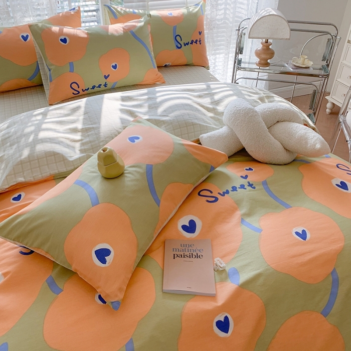 91家纺网 家纺一手货源 找家纺 澳萝拉 2023新款全棉印花四件套会员减5元 暖时光