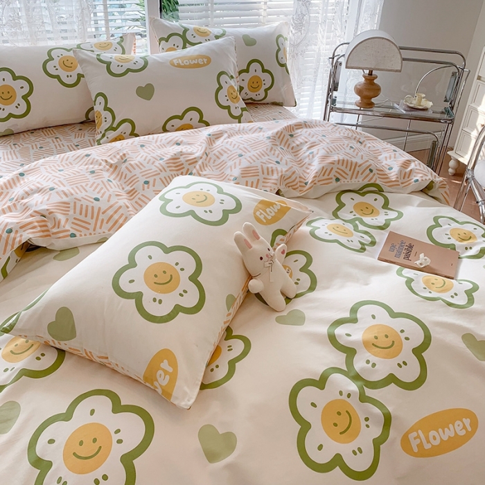 91家纺网 家纺一手货源 找家纺 澳萝拉 2023新款全棉印花四件套会员减5元元气花花