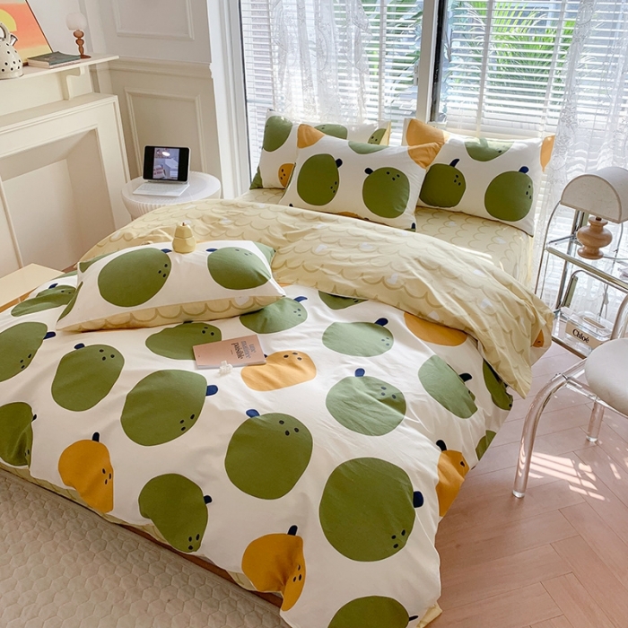 91家纺网 家纺一手货源 找家纺 澳萝拉 2023新款全棉印花四件套会员减5元 元气橘