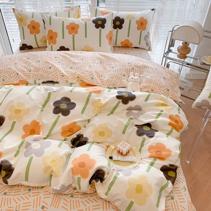 91家纺网 家纺一手货源 找家纺 澳萝拉 2023新款全棉印花四件套会员减5元云上花园