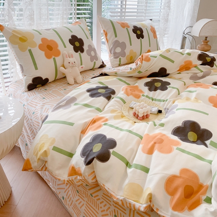 91家纺网 家纺一手货源 找家纺 澳萝拉 2023新款全棉印花四件套会员减5元云上花园