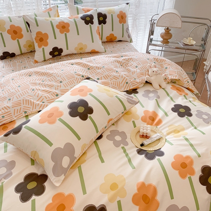 91家纺网 家纺一手货源 找家纺 澳萝拉 2023新款全棉印花四件套会员减5元云上花园