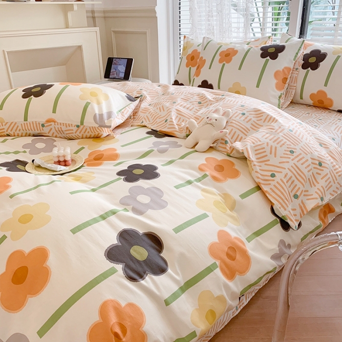 91家纺网 家纺一手货源 找家纺 澳萝拉 2023新款全棉印花四件套会员减5元云上花园