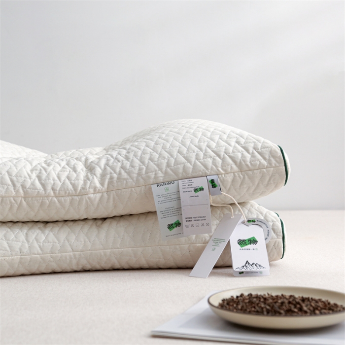 91家纺网 家纺一手货源 找家纺 （总）觉物 2022新款全黑苦荞枕头枕芯系列