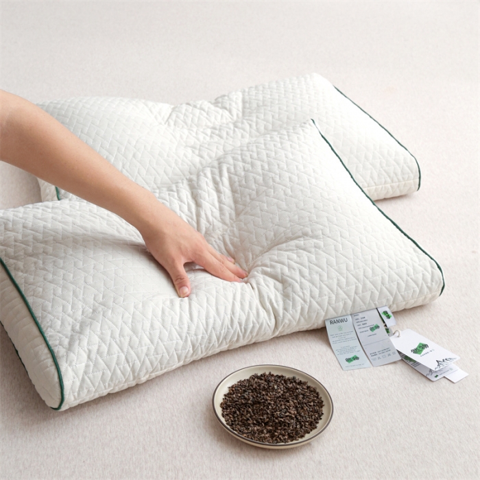 91家纺网 家纺一手货源 找家纺 （总）觉物 2022新款全黑苦荞枕头枕芯系列