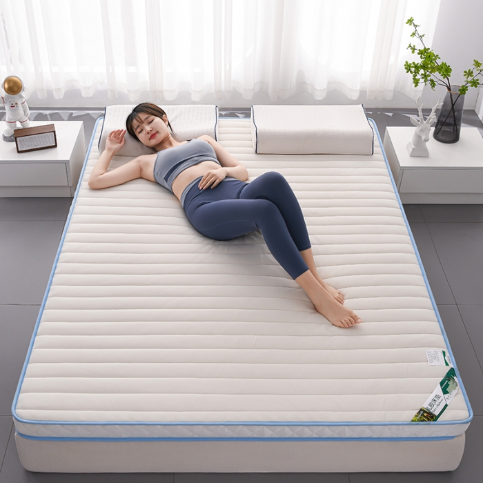 91家纺网 家纺一手货源 找家纺 亿丁点2023新款Ａ类牛奶丝乳胶记忆棉充填 A类牛奶丝大床白色5cm