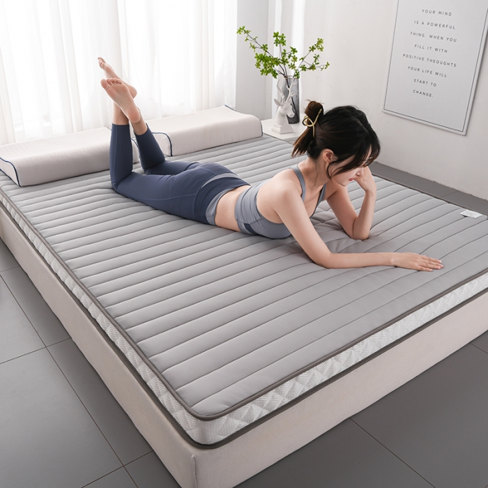 91家纺网 家纺一手货源 找家纺 亿丁点2023新款Ａ类牛奶丝乳胶记忆棉充填 A类牛奶丝大床灰色5cm