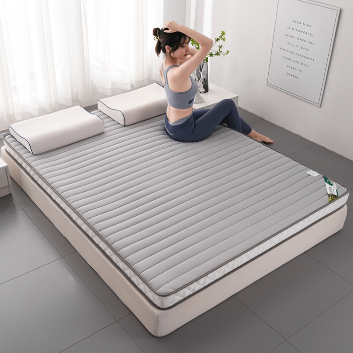 91家纺网 家纺一手货源 找家纺 亿丁点2023新款Ａ类牛奶丝乳胶记忆棉充填 A类牛奶丝大床灰色5cm