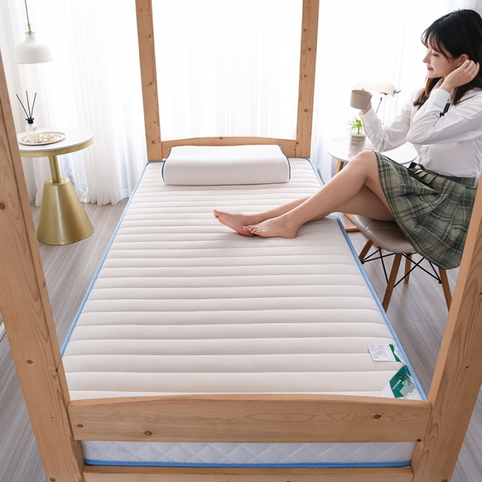 91家纺网 家纺一手货源 找家纺 亿丁点2023新款Ａ类牛奶丝乳胶记忆棉充填 A类牛奶丝小床白色5cm