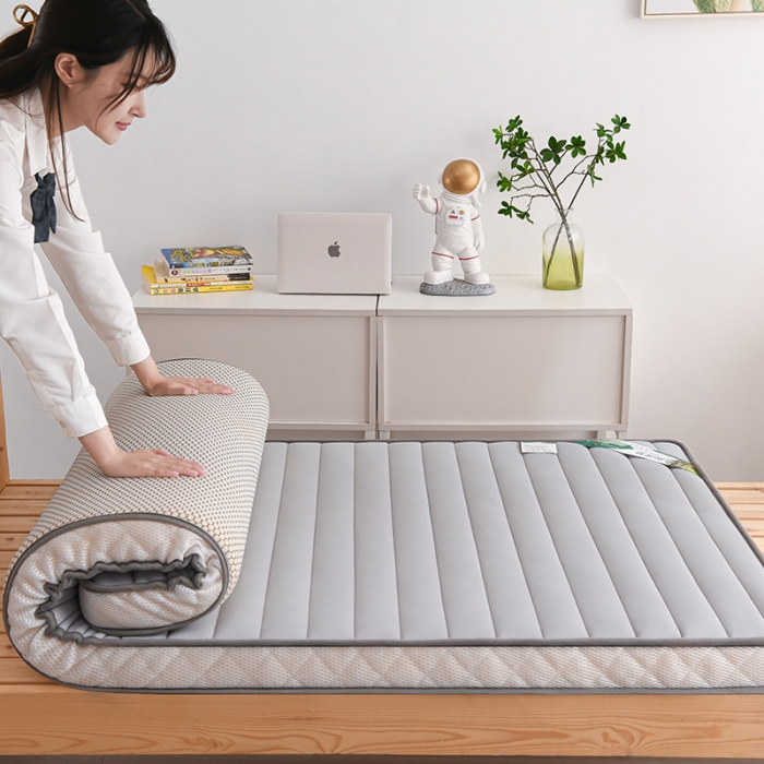 91家纺网 家纺一手货源 找家纺 亿丁点2023新款Ａ类牛奶丝乳胶记忆棉充填 A类牛奶丝小床灰色5cm