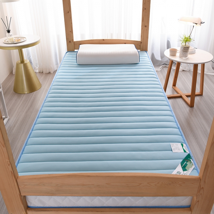 91家纺网 家纺一手货源 找家纺 亿丁点2023新款Ａ类牛奶丝乳胶记忆棉充填 A类牛奶丝小床天蓝色5cm