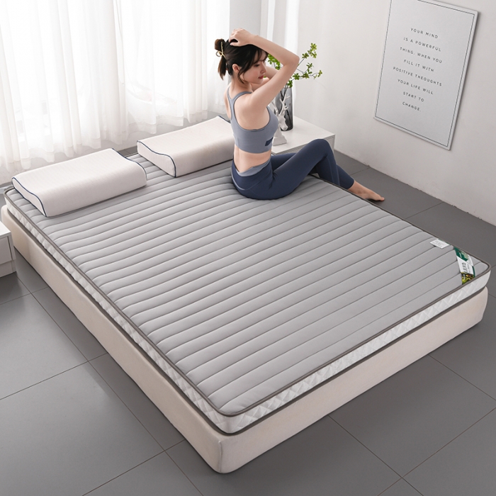 91家纺网 家纺一手货源 找家纺 亿丁点2023新款Ａ类牛奶丝乳胶记忆棉充填 A类牛奶丝大床灰色9cm