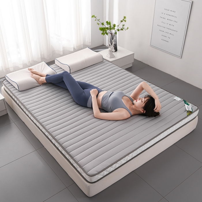 91家纺网 家纺一手货源 找家纺 亿丁点2023新款Ａ类牛奶丝乳胶记忆棉充填 A类牛奶丝大床灰色9cm