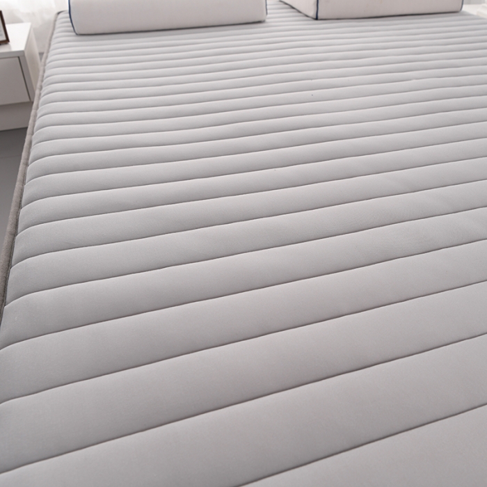 91家纺网 家纺一手货源 找家纺 亿丁点2023新款Ａ类牛奶丝乳胶记忆棉充填 A类牛奶丝大床灰色9cm