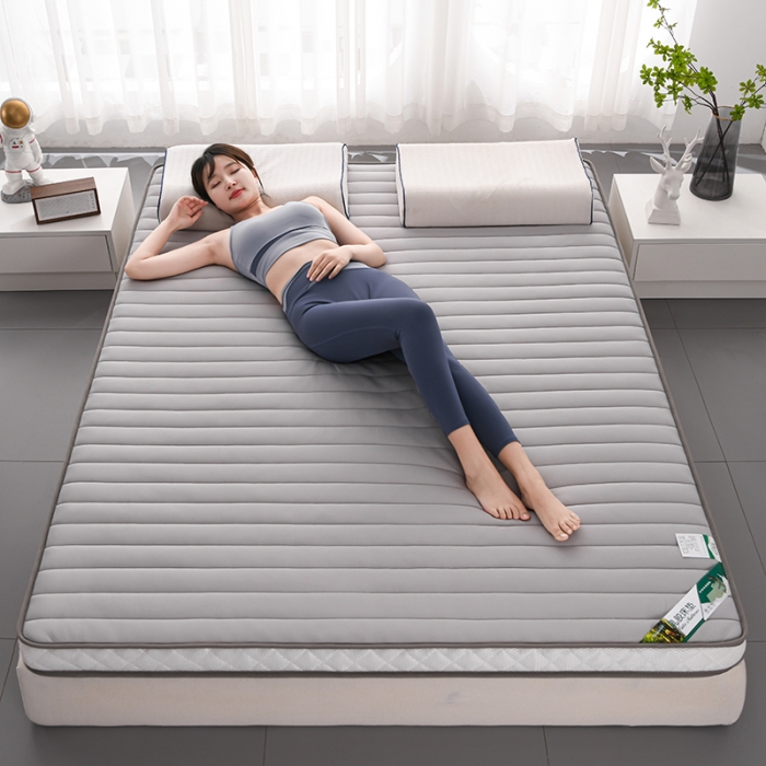 91家纺网 家纺一手货源 找家纺 亿丁点2023新款Ａ类牛奶丝乳胶记忆棉充填 A类牛奶丝大床灰色9cm