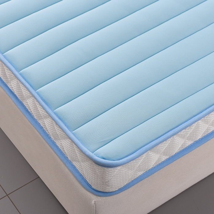 91家纺网 家纺一手货源 找家纺 亿丁点2023新款Ａ类牛奶丝乳胶记忆棉充填 A类牛奶丝大床天蓝色9cm