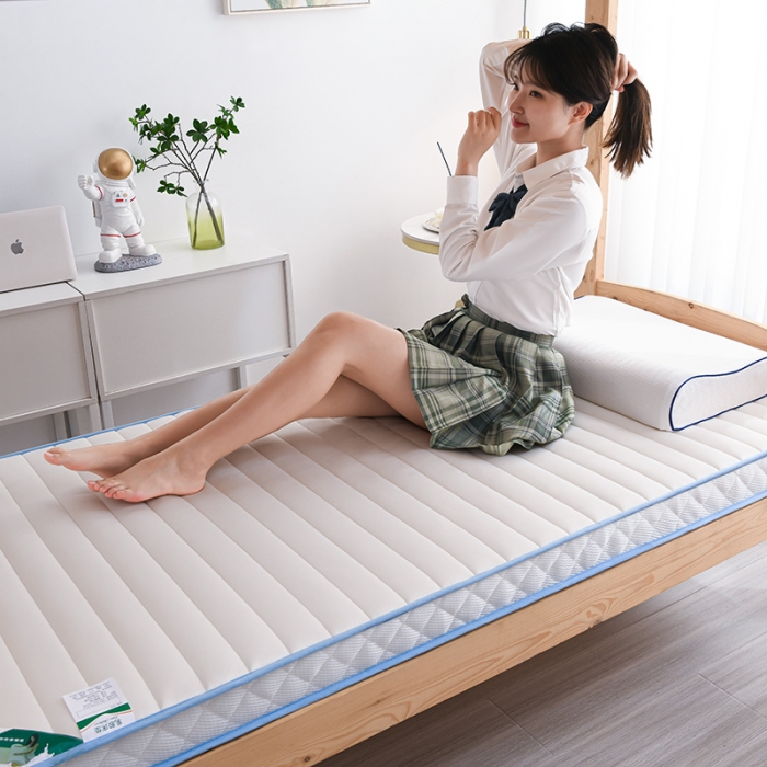 91家纺网 家纺一手货源 找家纺 亿丁点2023新款Ａ类牛奶丝乳胶记忆棉充填 A类牛奶丝小床白色9cm