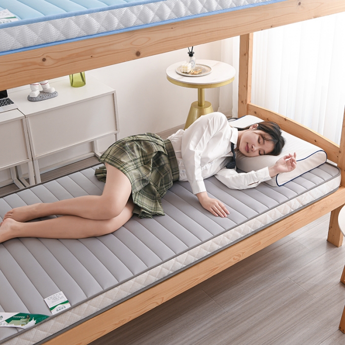 91家纺网 家纺一手货源 找家纺 亿丁点2023新款Ａ类牛奶丝乳胶记忆棉充填 A类牛奶丝小床灰色9cm