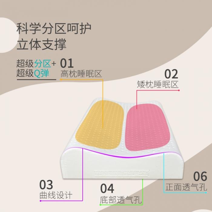 91家纺网 家纺一手货源 找家纺 2023新款 Dsemosde天然乳胶枕芯枕头