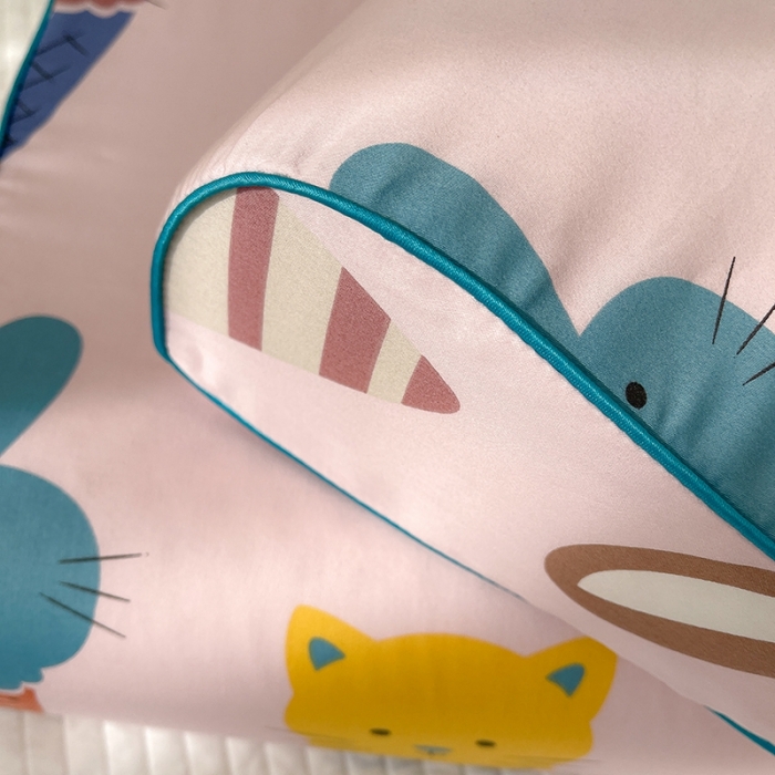 91家纺网 家纺一手货源 找家纺 良佐生活 2023新款A类60支全棉贡缎乳胶枕枕套 冰淇淋