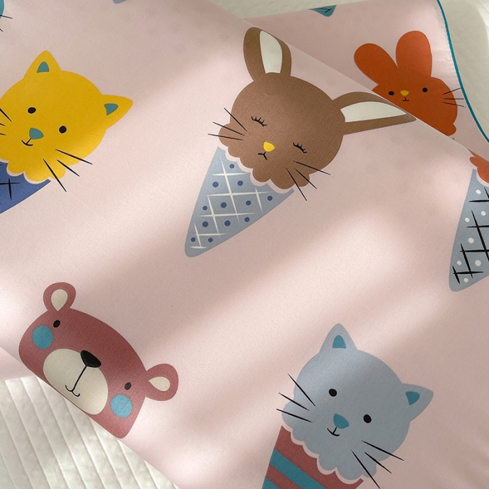 91家纺网 家纺一手货源 找家纺 良佐生活 2023新款A类60支全棉贡缎乳胶枕枕套 冰淇淋