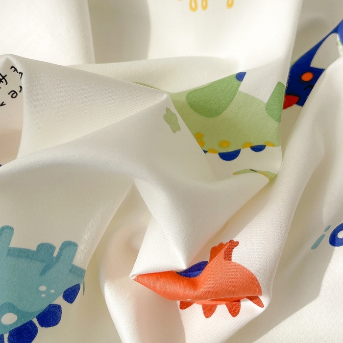 91家纺网 家纺一手货源 找家纺 良佐生活 2023新款A类60支全棉贡缎乳胶枕枕套 恐龙乐园